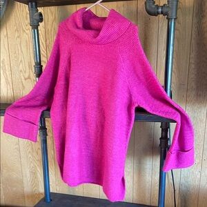 Vince Camuto Pink Cowl Neck Sweater